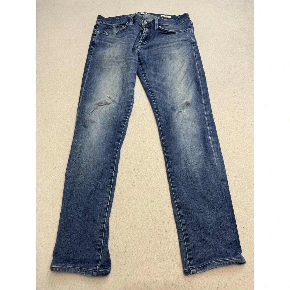 FRAME L'Homme Slim Jeans Mens 32x31 Blue Medium Wash Slim Fit Stretch Denim